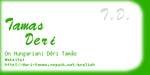 tamas deri business card